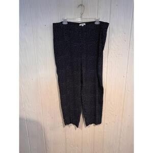 LOFT Black Polka Dot ankle Pants Size XL